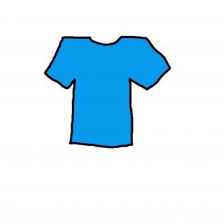 Large Blue T-shirt. This pure cotton jersey t-shirt is available in a selection of colours and sizes.